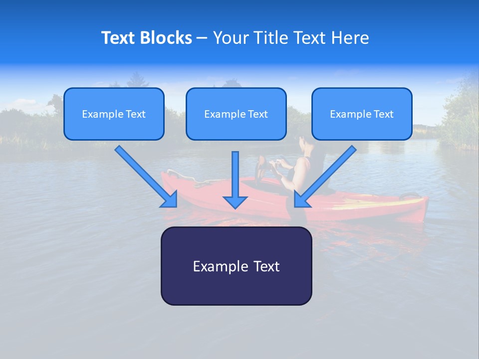 A Man In A Red Canoe On A River PowerPoint Template