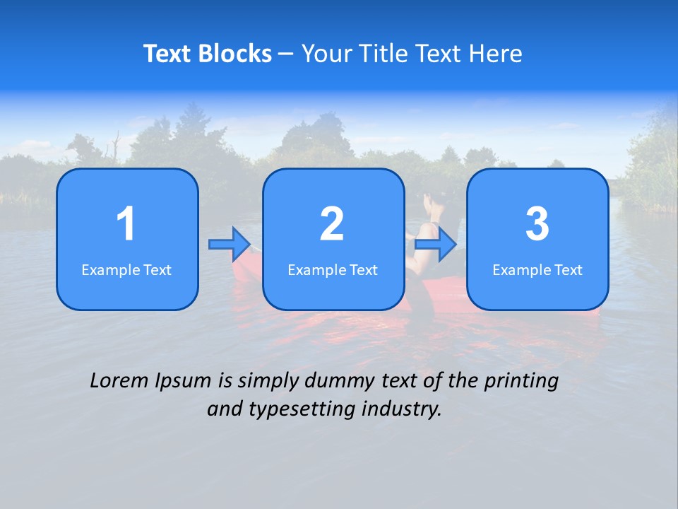 A Man In A Red Canoe On A River PowerPoint Template