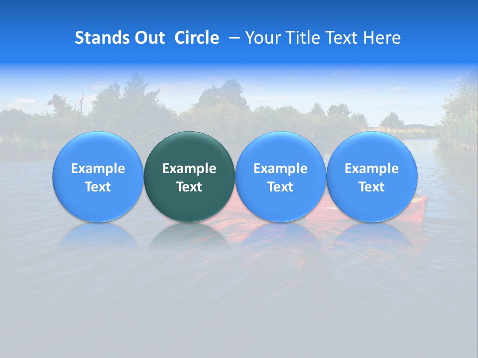 A Man In A Red Canoe On A River PowerPoint Template