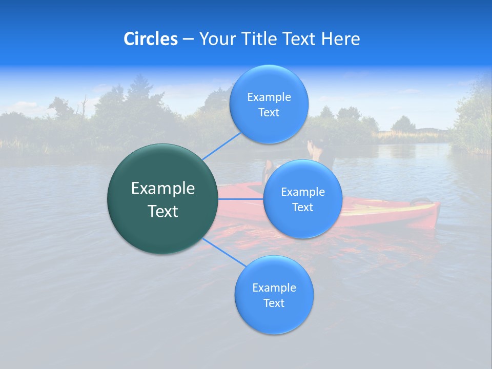 A Man In A Red Canoe On A River PowerPoint Template