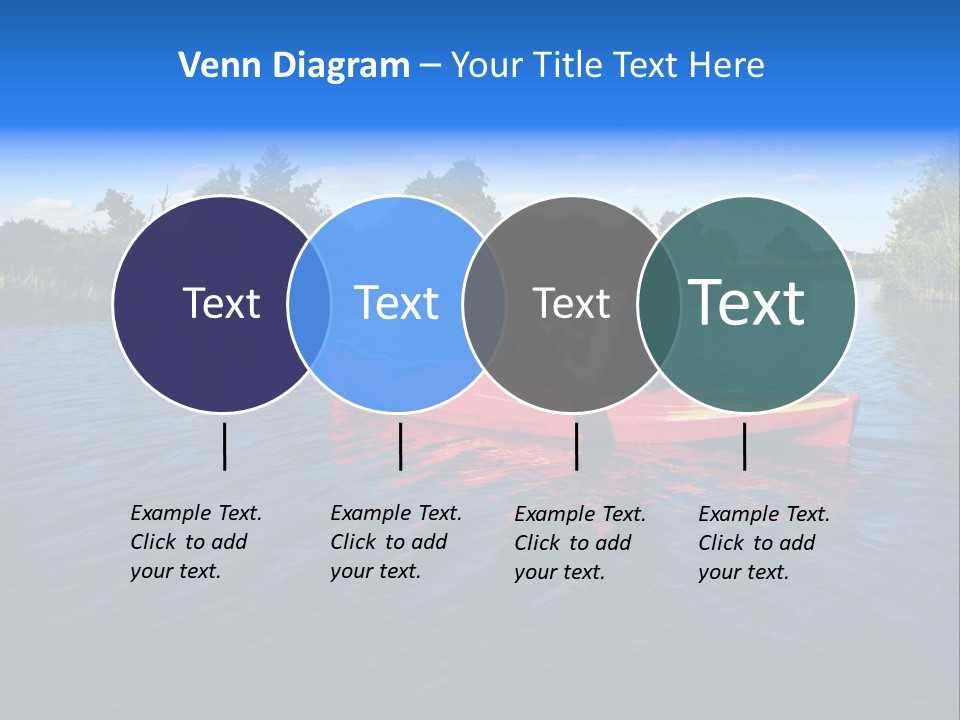 A Man In A Red Canoe On A River PowerPoint Template