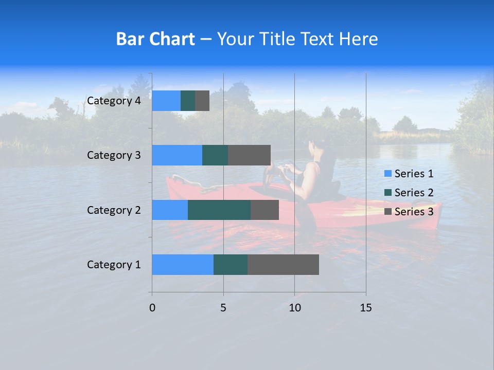 A Man In A Red Canoe On A River PowerPoint Template