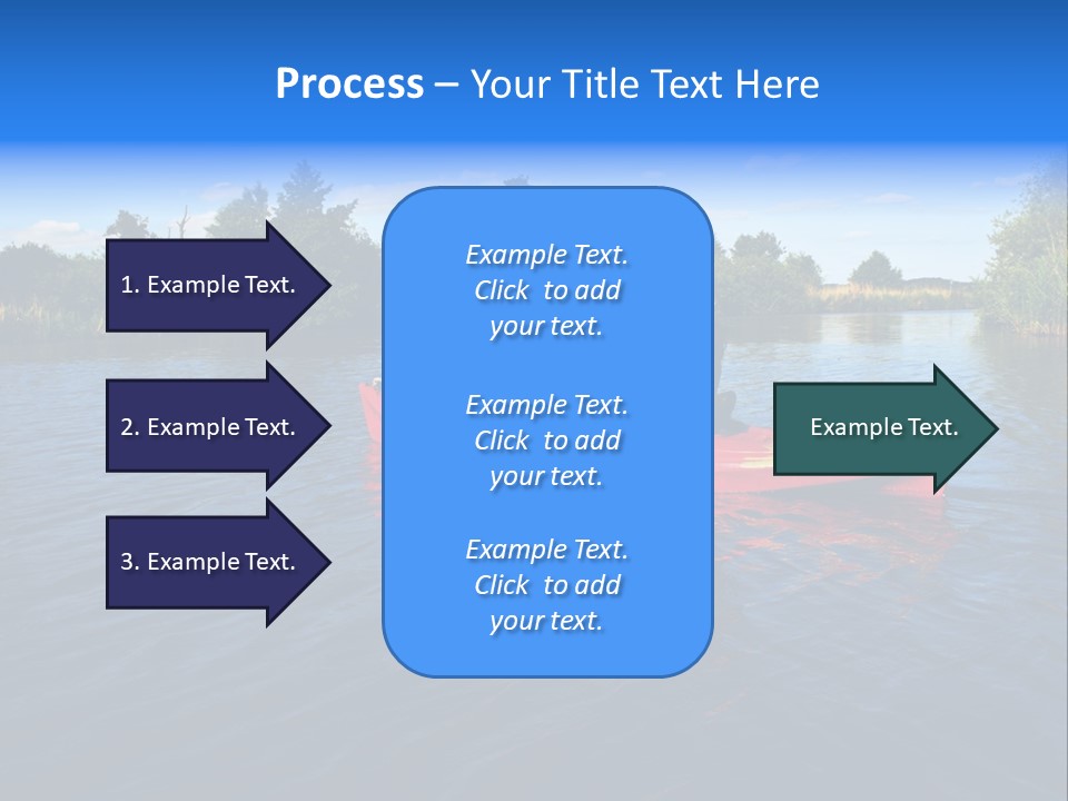 A Man In A Red Canoe On A River PowerPoint Template