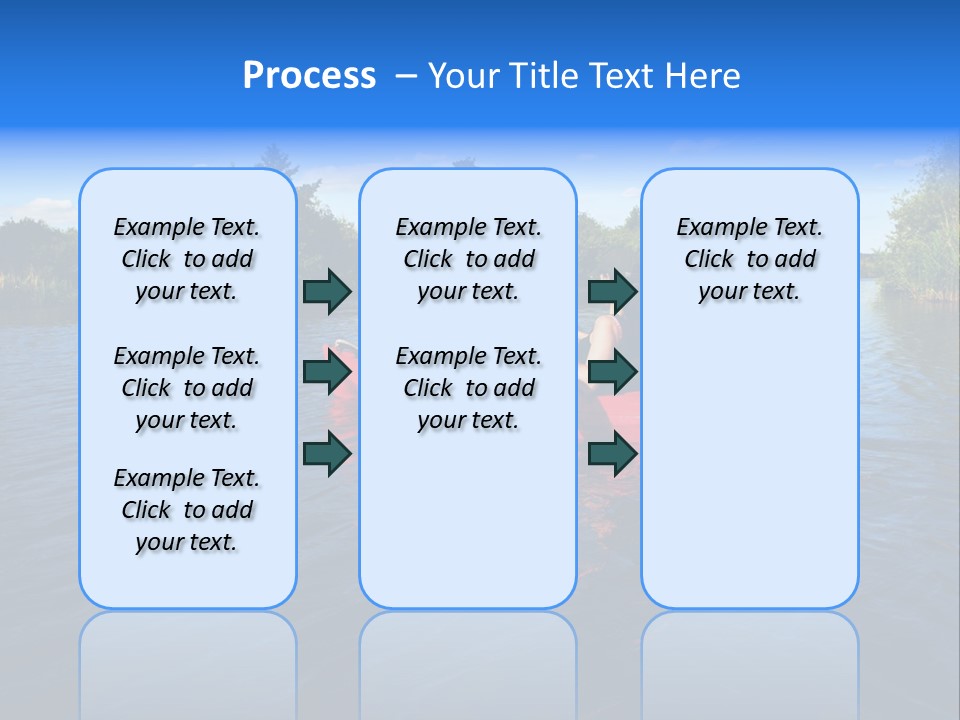 A Man In A Red Canoe On A River PowerPoint Template