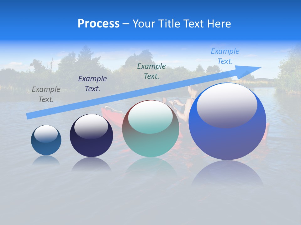 A Man In A Red Canoe On A River PowerPoint Template