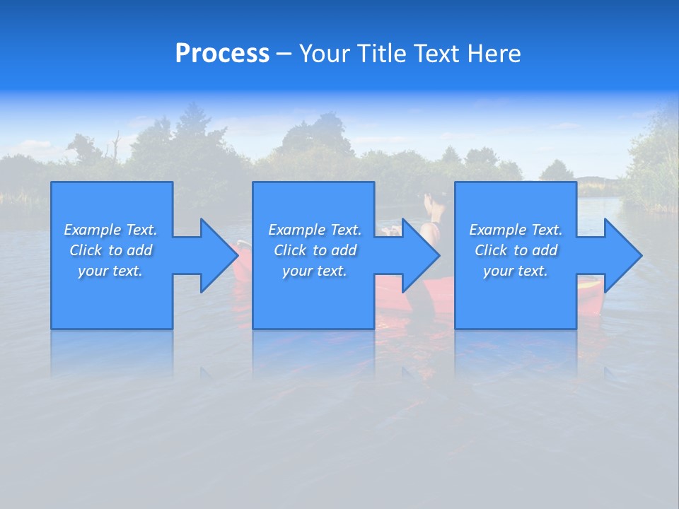 A Man In A Red Canoe On A River PowerPoint Template