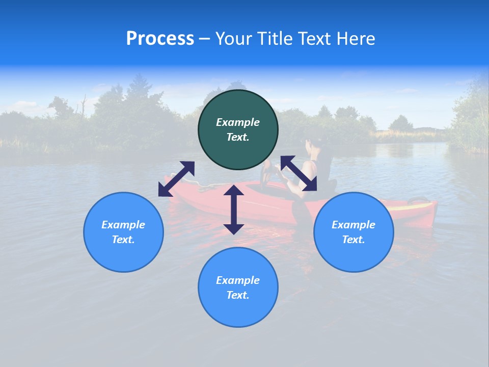 A Man In A Red Canoe On A River PowerPoint Template