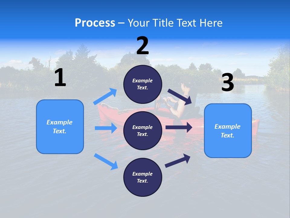 A Man In A Red Canoe On A River PowerPoint Template