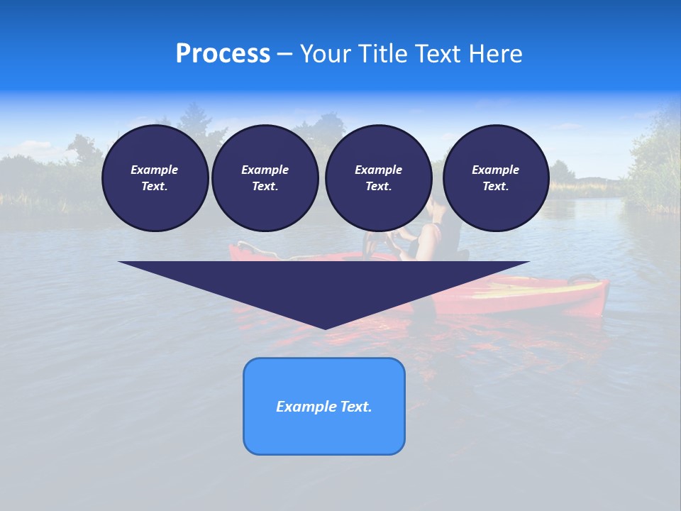 A Man In A Red Canoe On A River PowerPoint Template