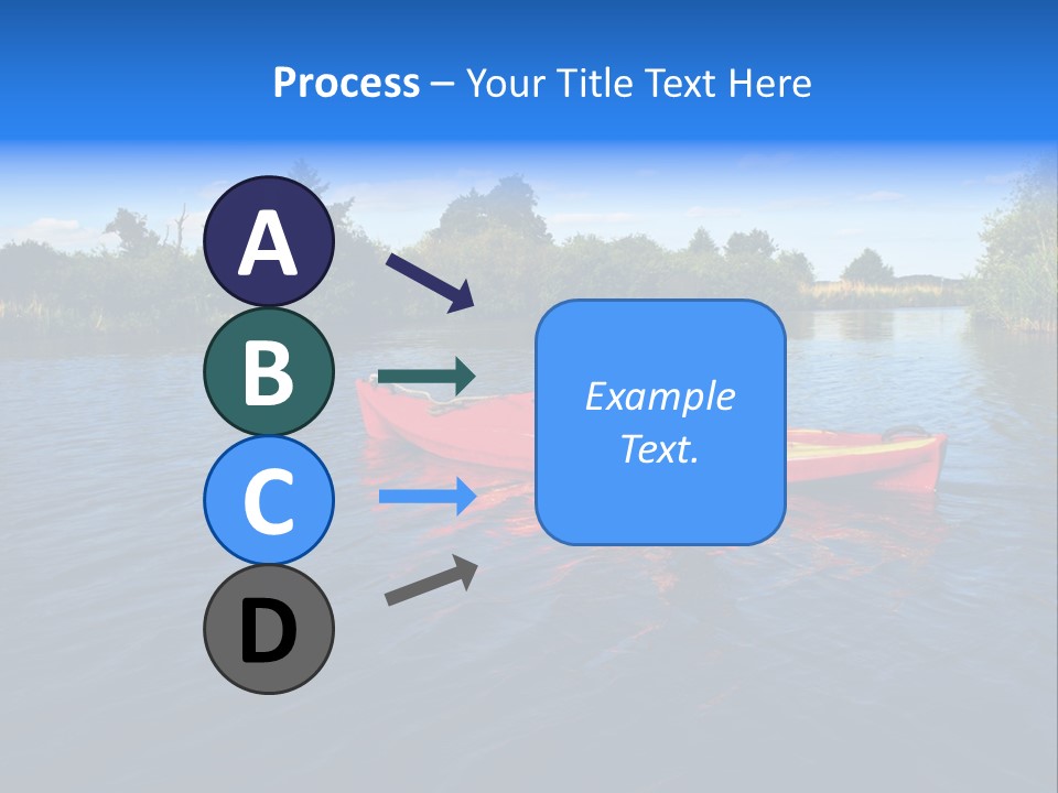 A Man In A Red Canoe On A River PowerPoint Template