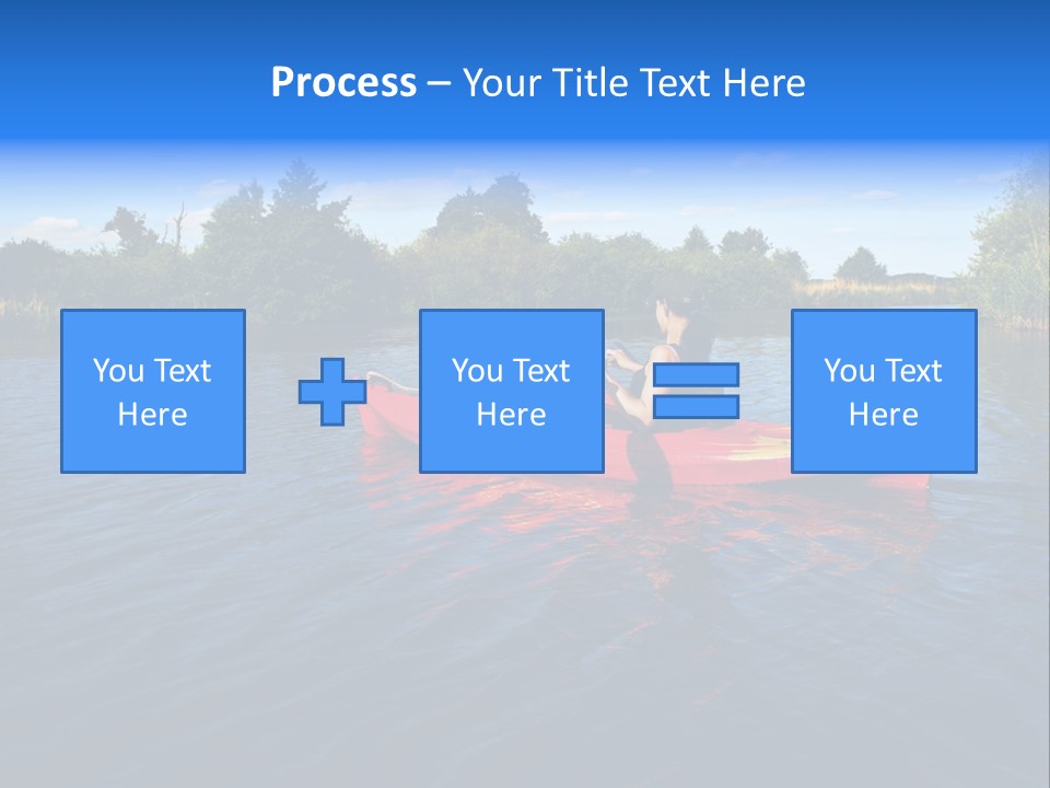 A Man In A Red Canoe On A River PowerPoint Template