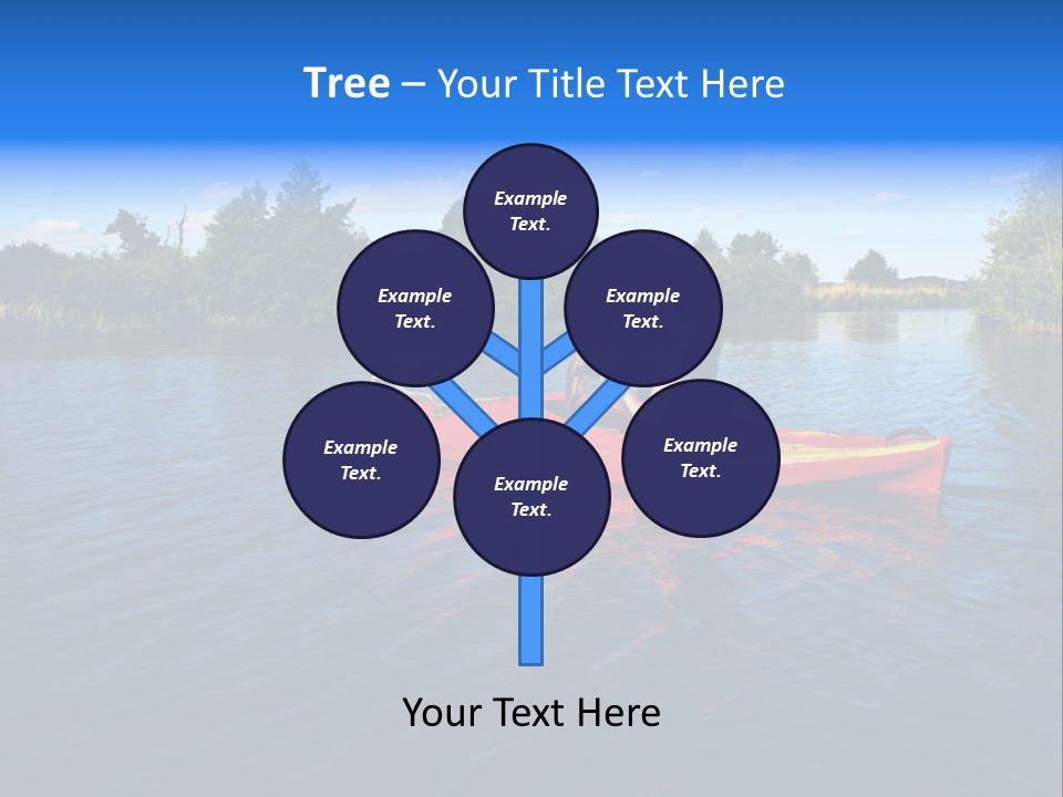 A Man In A Red Canoe On A River PowerPoint Template