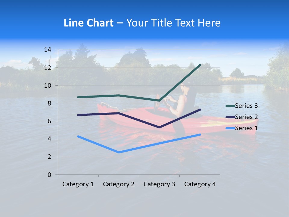 A Man In A Red Canoe On A River PowerPoint Template