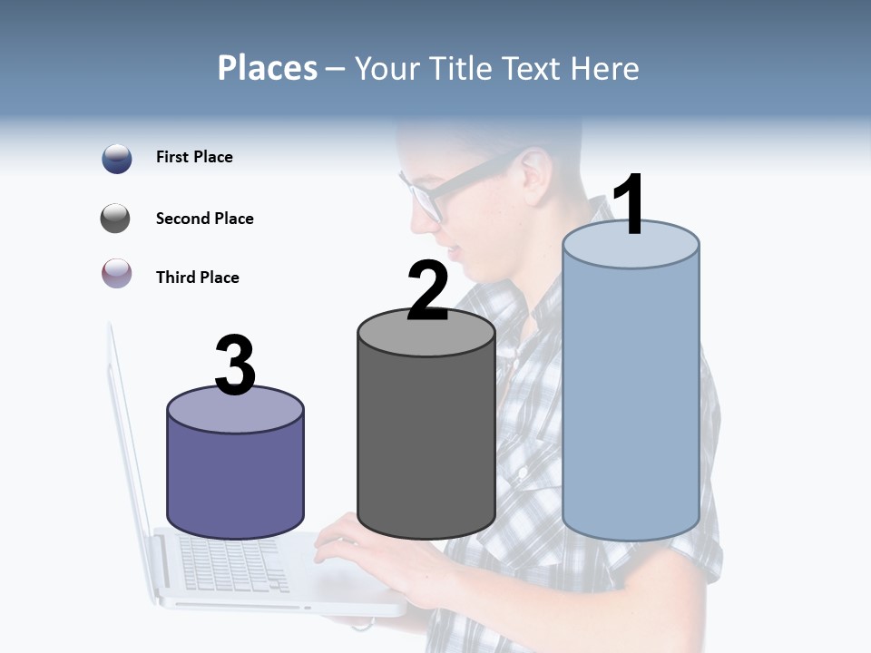 Teen Glasses Technology PowerPoint Template