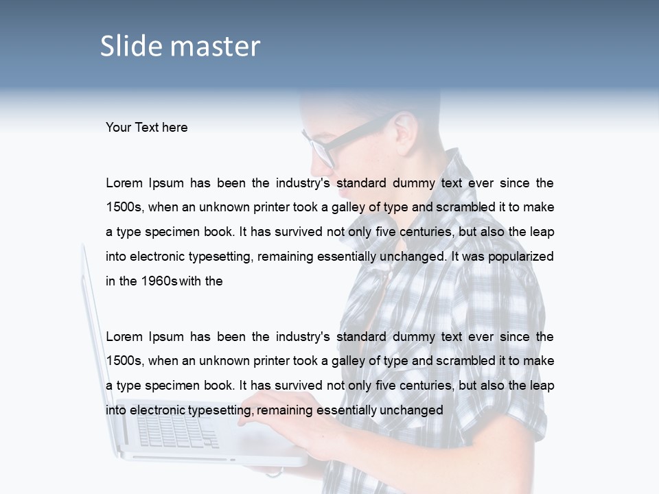 Teen Glasses Technology PowerPoint Template