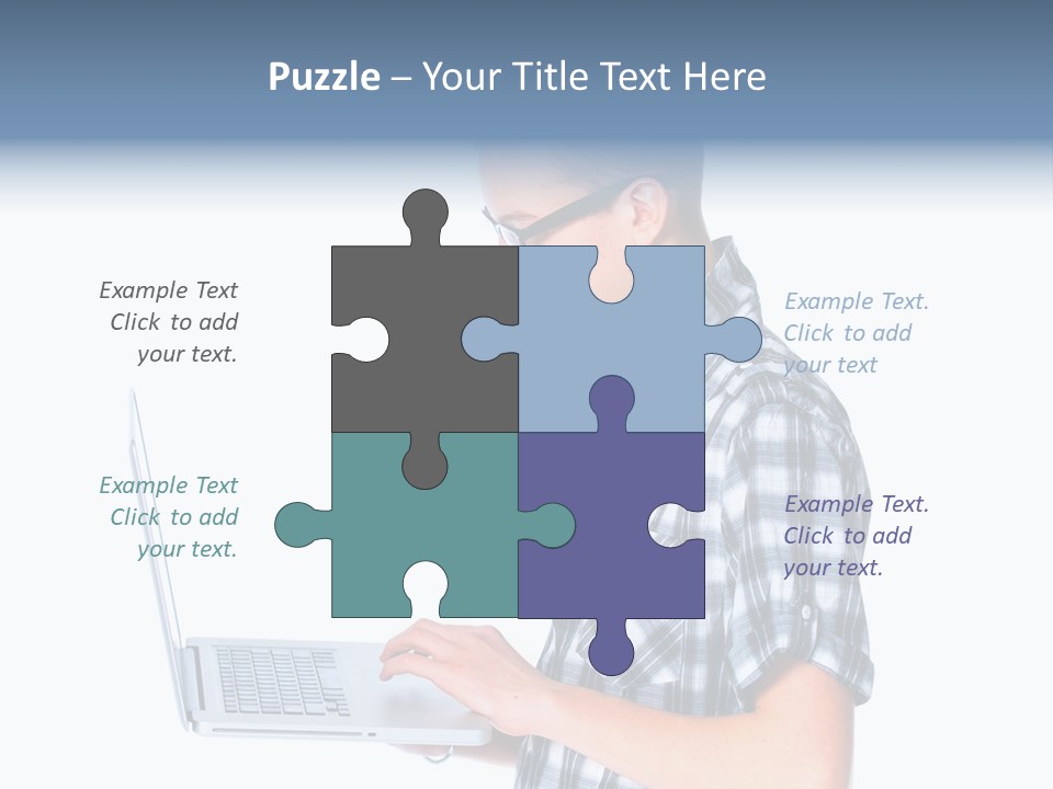 Teen Glasses Technology PowerPoint Template