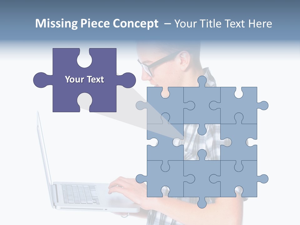 Teen Glasses Technology PowerPoint Template