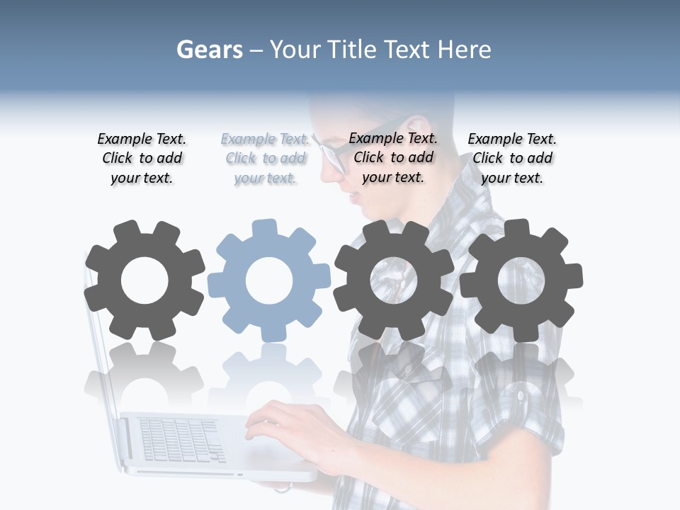 Teen Glasses Technology PowerPoint Template