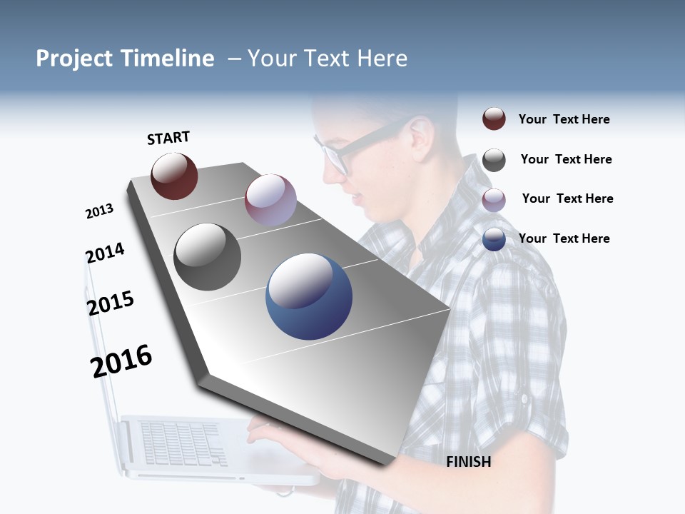 Teen Glasses Technology PowerPoint Template