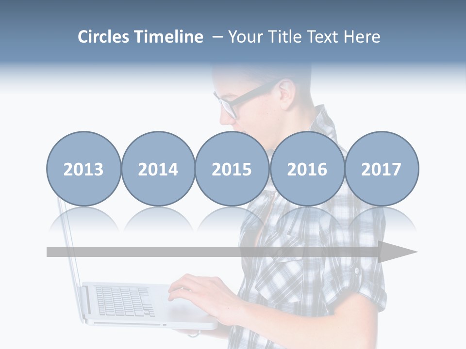 Teen Glasses Technology PowerPoint Template