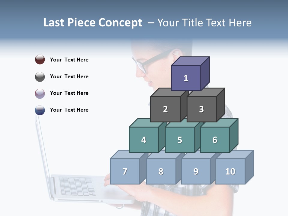 Teen Glasses Technology PowerPoint Template