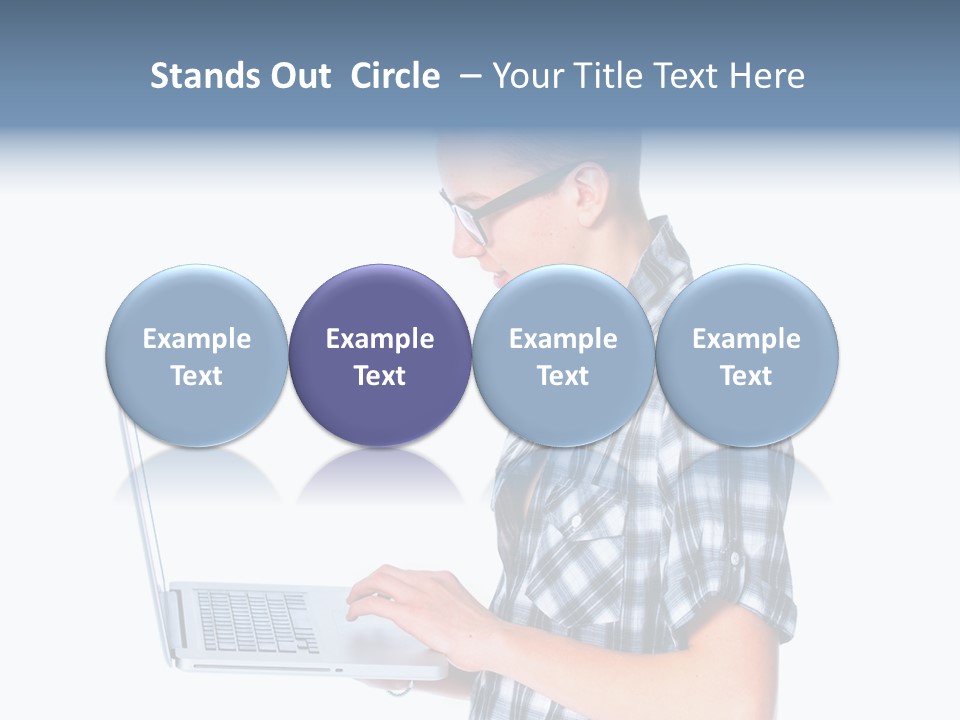 Teen Glasses Technology PowerPoint Template