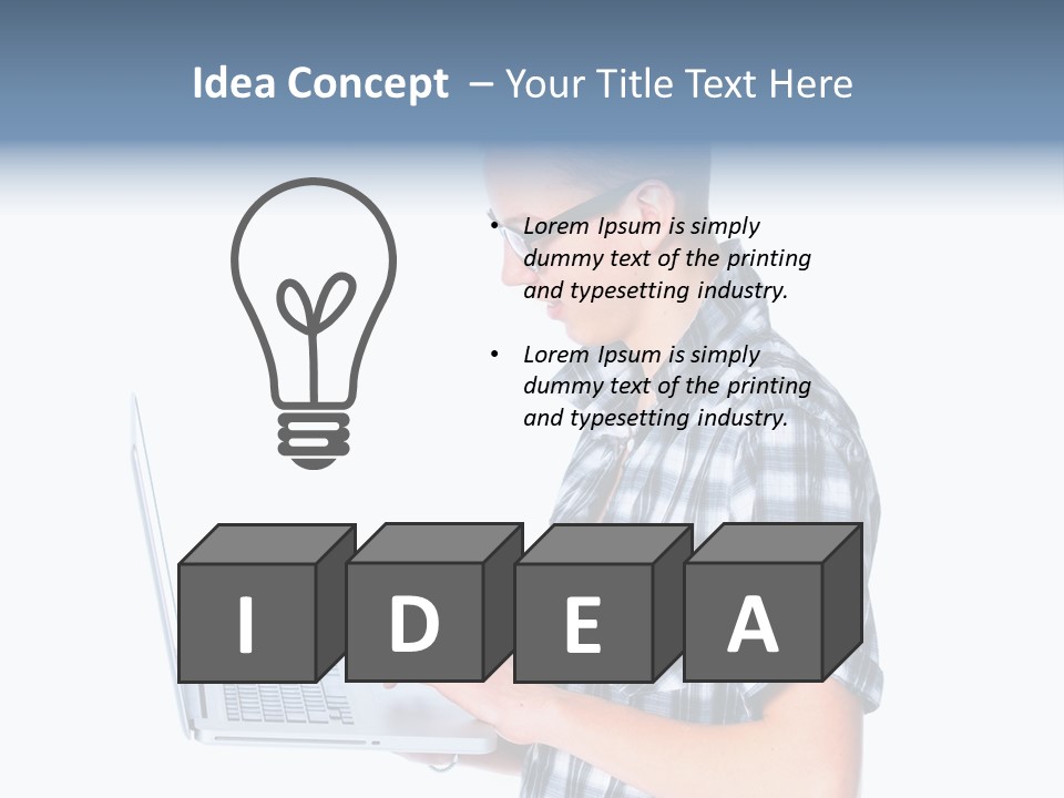 Teen Glasses Technology PowerPoint Template