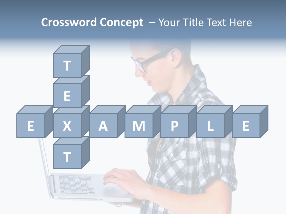 Teen Glasses Technology PowerPoint Template