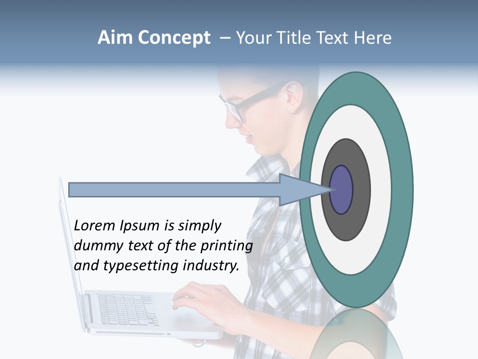 Teen Glasses Technology PowerPoint Template