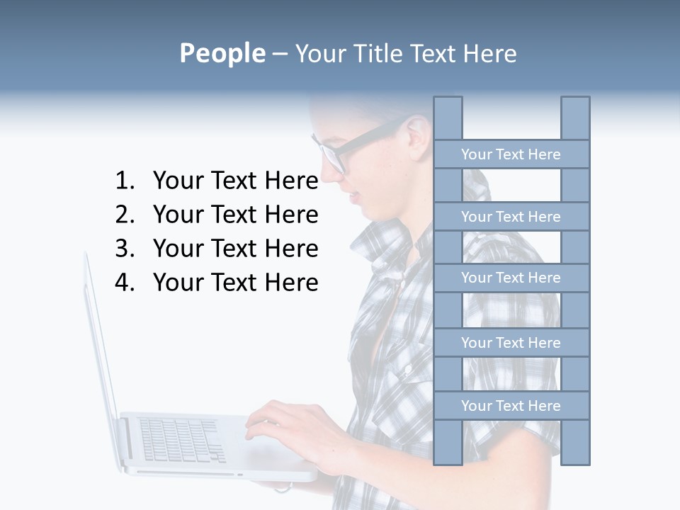Teen Glasses Technology PowerPoint Template