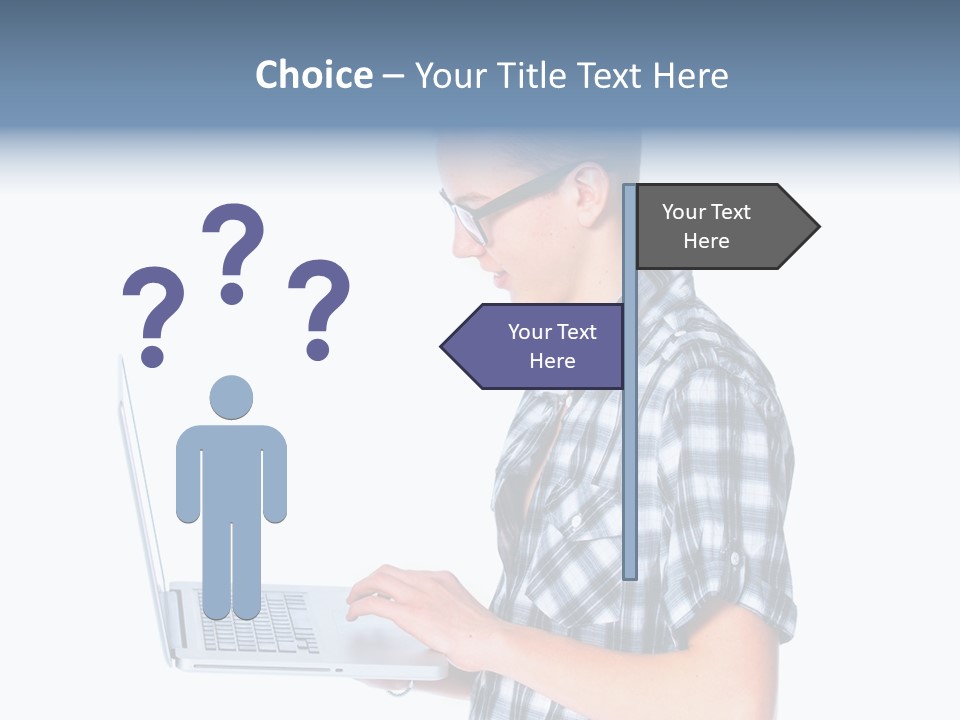 Teen Glasses Technology PowerPoint Template