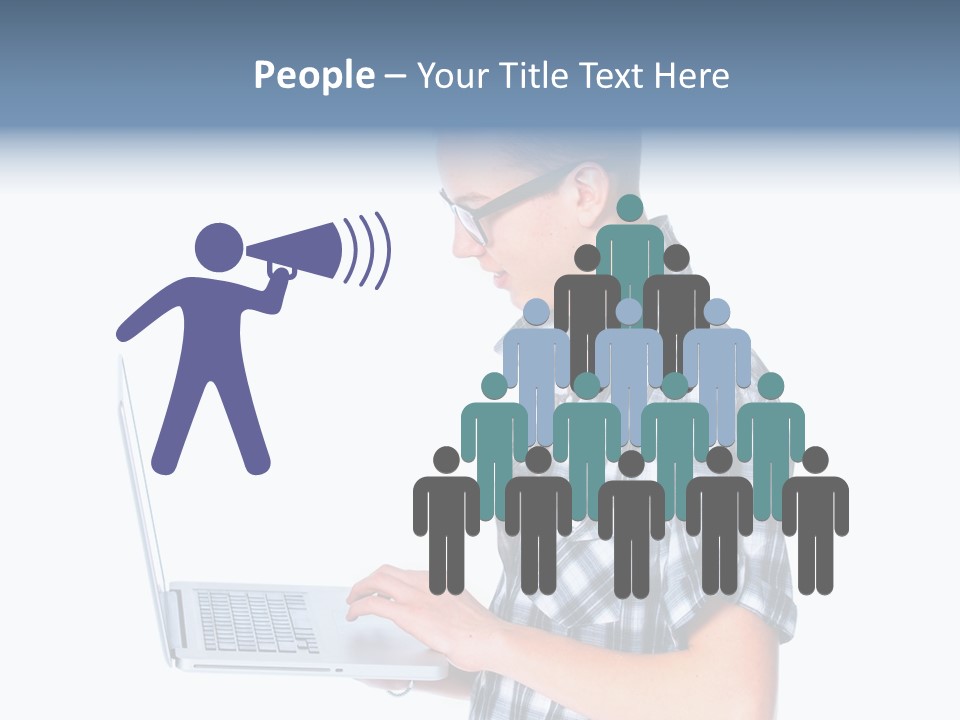 Teen Glasses Technology PowerPoint Template