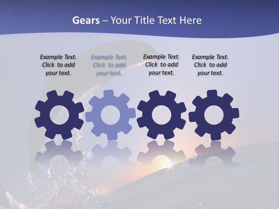 Boat Action Porpoise PowerPoint Template