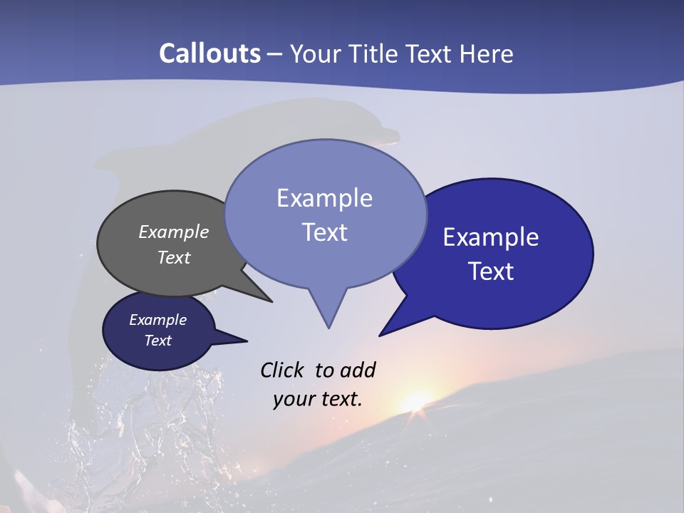 Boat Action Porpoise PowerPoint Template