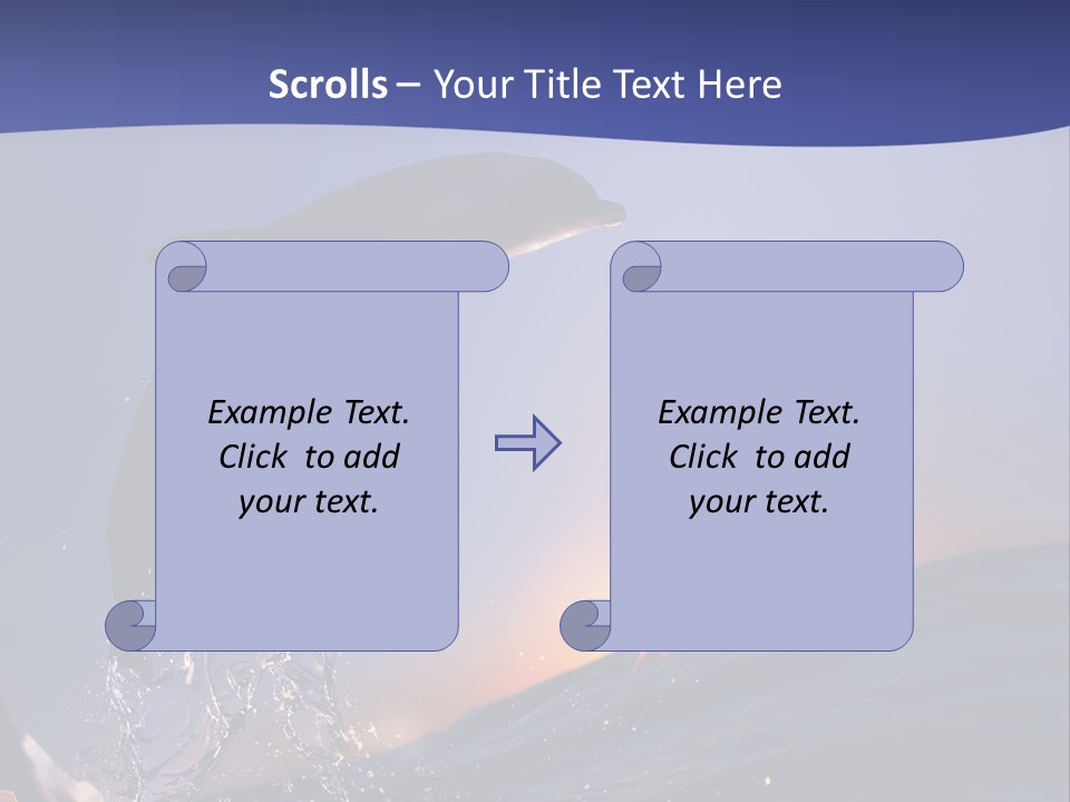 Boat Action Porpoise PowerPoint Template