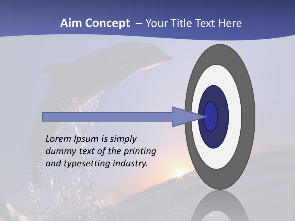 Boat Action Porpoise PowerPoint Template