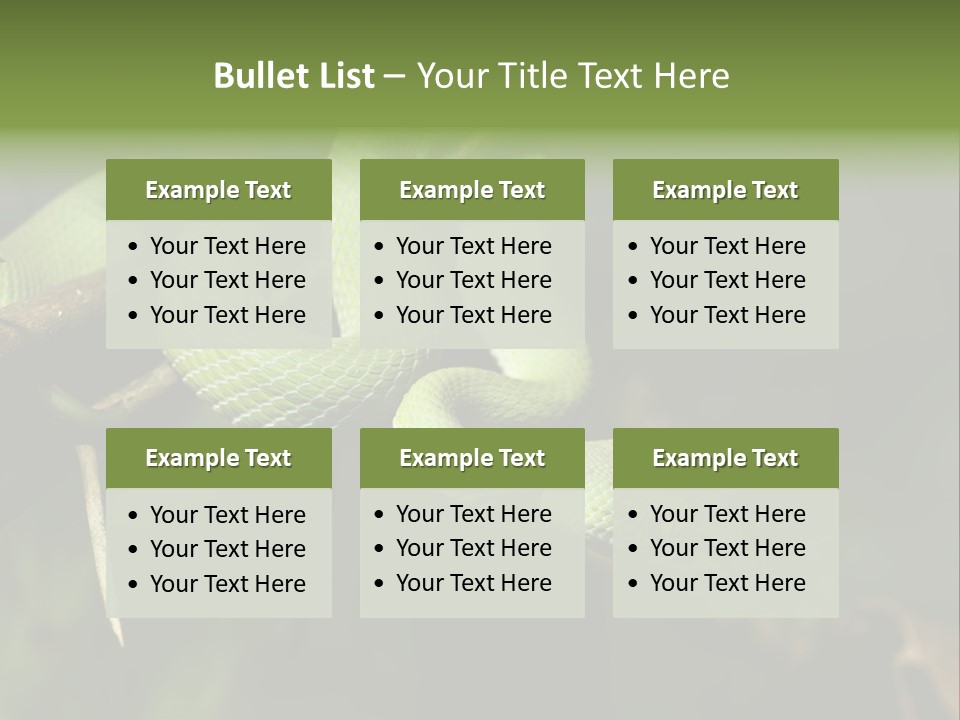 Garden Wild Snake PowerPoint Template