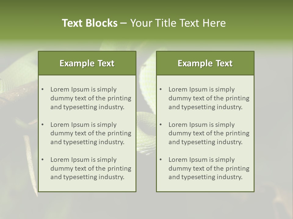 Garden Wild Snake PowerPoint Template