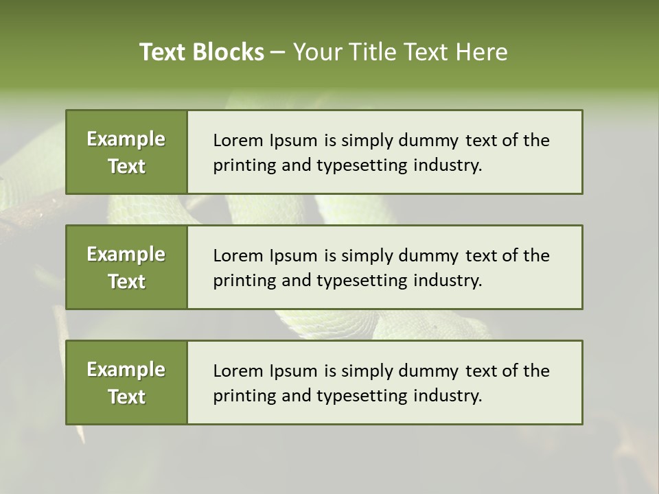 Garden Wild Snake PowerPoint Template