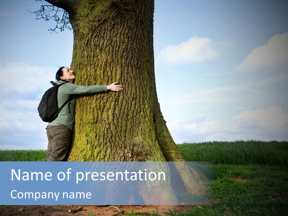 Lifestyle Sustainable Grass PowerPoint Template