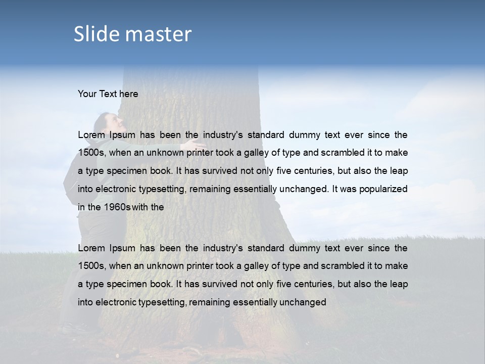 Lifestyle Sustainable Grass PowerPoint Template