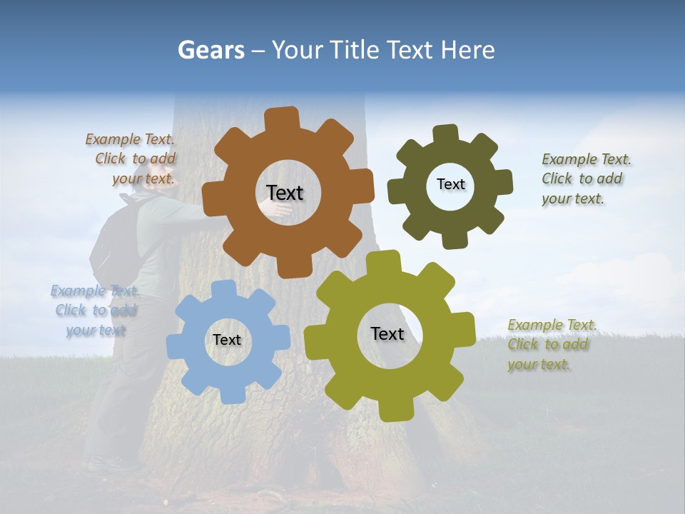 Lifestyle Sustainable Grass PowerPoint Template