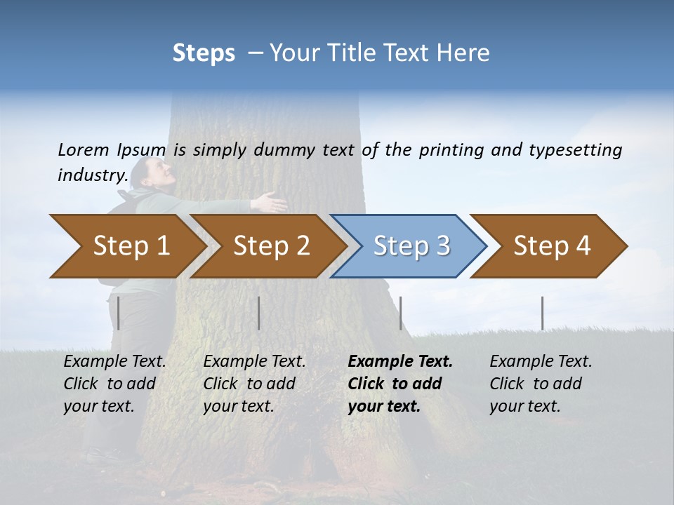 Lifestyle Sustainable Grass PowerPoint Template
