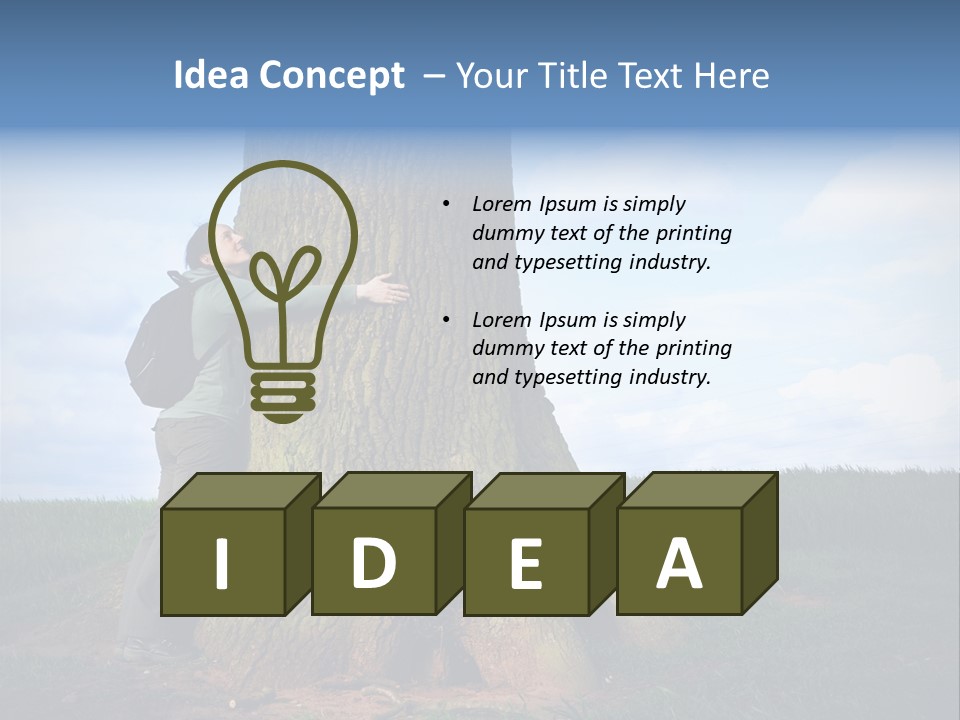 Lifestyle Sustainable Grass PowerPoint Template