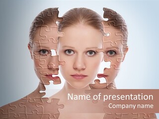 Female Effect Girl PowerPoint Template