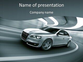 Transport Blur Concept Car PowerPoint Template
