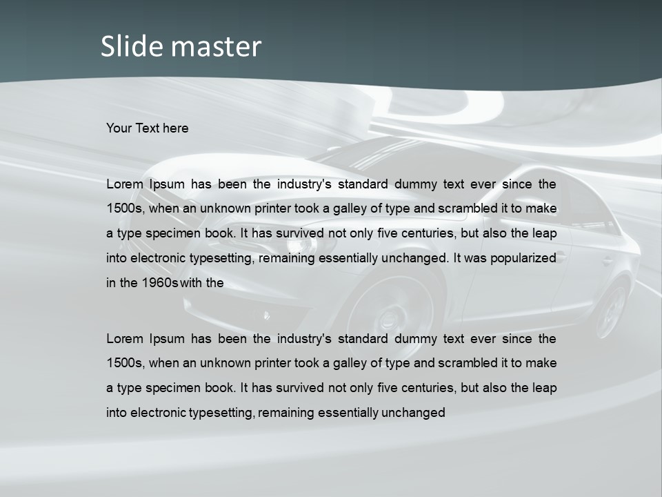 Transport Blur Concept Car PowerPoint Template