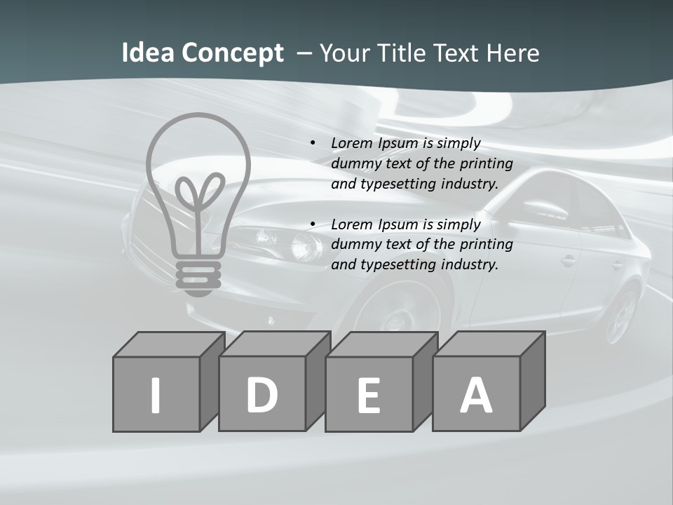 Transport Blur Concept Car PowerPoint Template