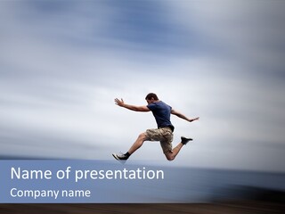 Person Run Youth PowerPoint Template