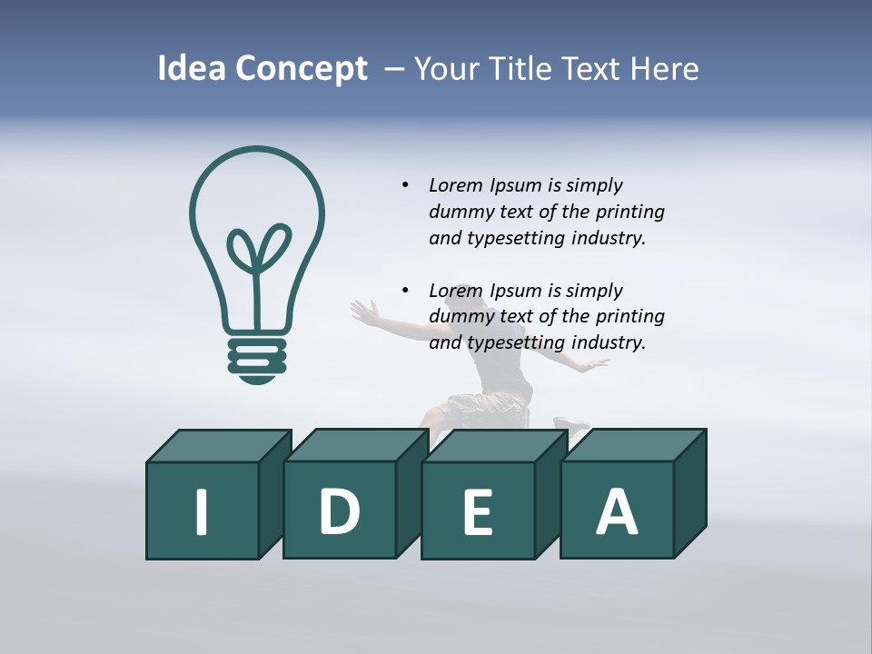 Person Run Youth PowerPoint Template